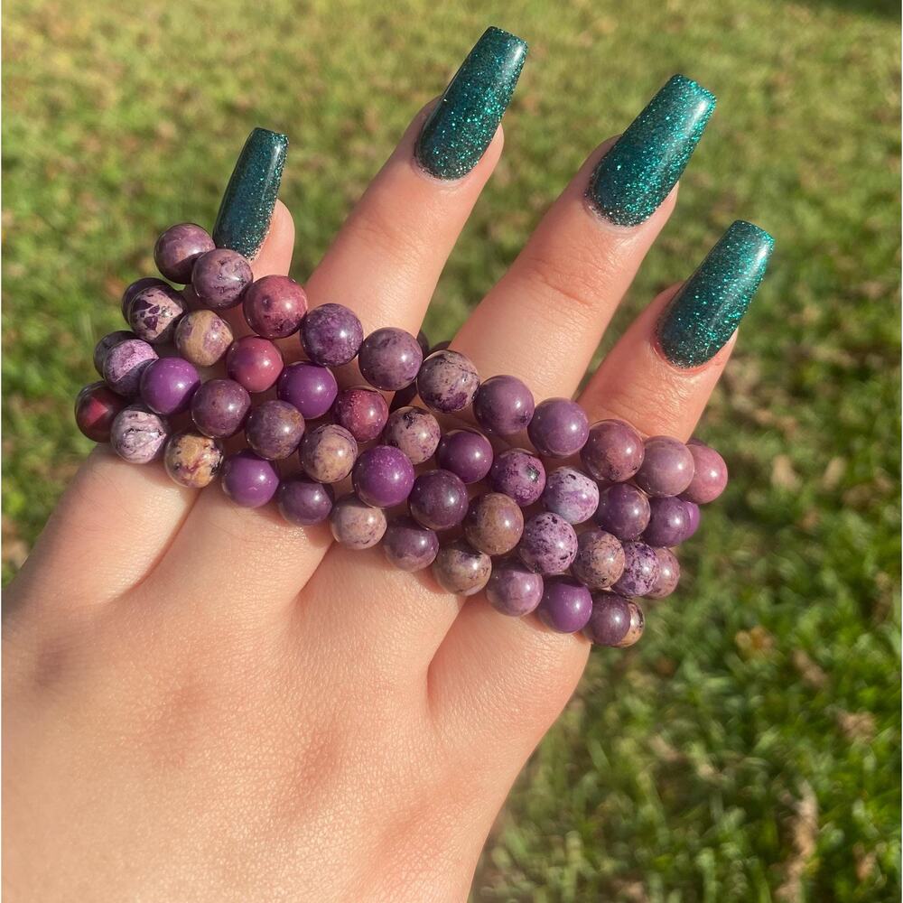 8 mm Phosphosiderite Beaded Bracelet